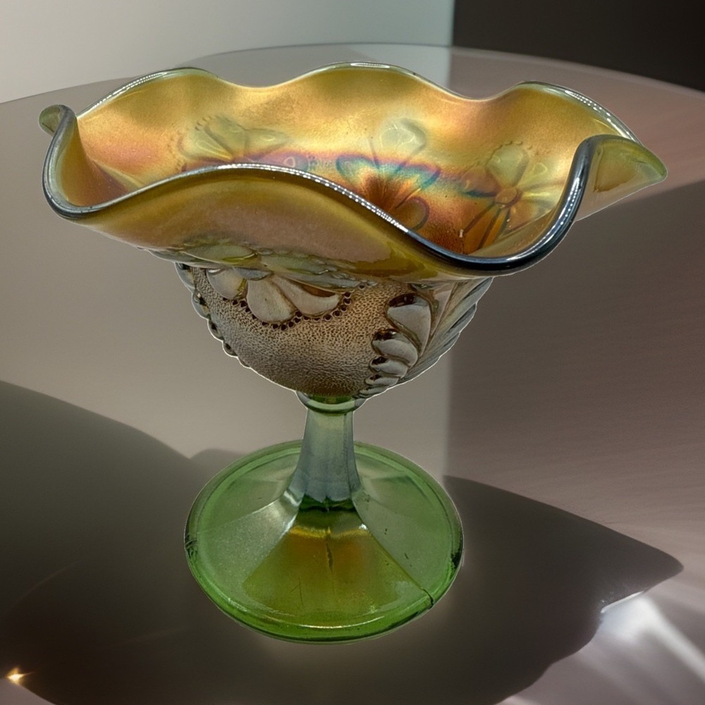Northwood Daisy And Plume Carnival Glass Vintage